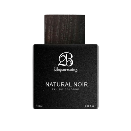 A bottle of black perfume with the label natural noir.